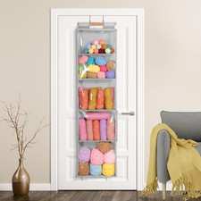 Hanging Yarn Storage Organizer 5 Large Pockets Large Capacity Hanging Knitting