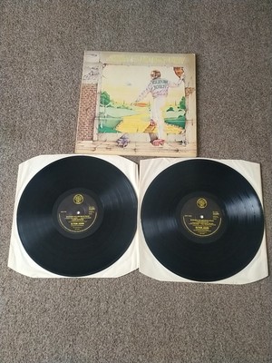Elton John Goodbye Yellow Brick Road LP DJM 1976 Repress Tri-Fold Vinyl is VG+