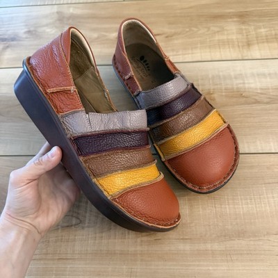 SPRING STEP Firefly Clogs Women Size EUR 41 Camel Multi Leather Worn ONCE