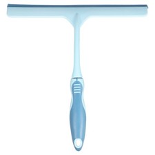 Shower Squeegee 9.8 Inch Cleaner Tool with Hole for Glass Window, Blue