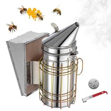 Bienen Smoker Edelstahl mit Hitzeschild & Imker Werkzeug &ndash; Professioneller Biene