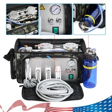 Portable Backpack Dental Delivery Unit Air Compressor 3Way Syringe Suction