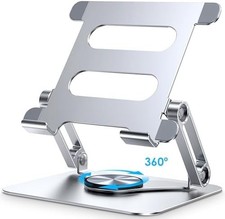 iPad Stand, 360° Rotating Tablet Stand, Foldable Aluminum Desktop Monitor