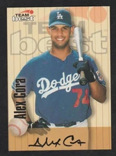 ALEX CORA Red Sox Manager 1998 Team Best Autograph SP RC ON CARD AUTO Signed
