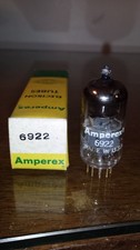 1960s NOS NIB Amperex PQ 6922/E88CC Dual Post O Getter Gold Pin Tube TV-7 tested