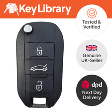Citroen C4 Cactus 3 Button ID46 Flip Remote Car Key Fob 433Mhz 2014 - 2019