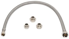 Universal Faucet Connector, Stainless Steel, 3/8 In. Compression x 1/2 In.