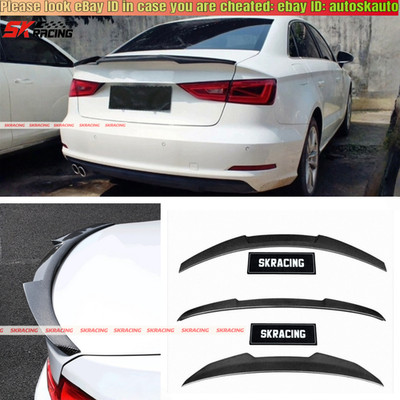 A/B/C Style Carbon Fiber Rear Spoiler Wing Car Parts Fits Audi A3 S3 2015-2020