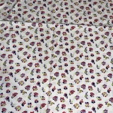 Vintage Feedsack fabric flour navy purple lime green red white tiny flower