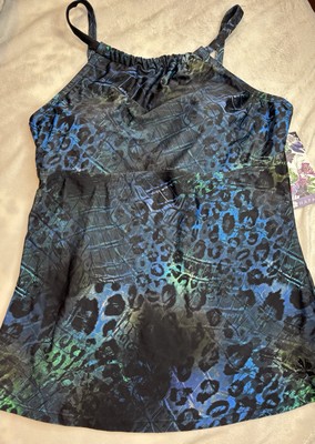 Hapari Animal High-Neck Tankini Top Size X-Large New With Tags