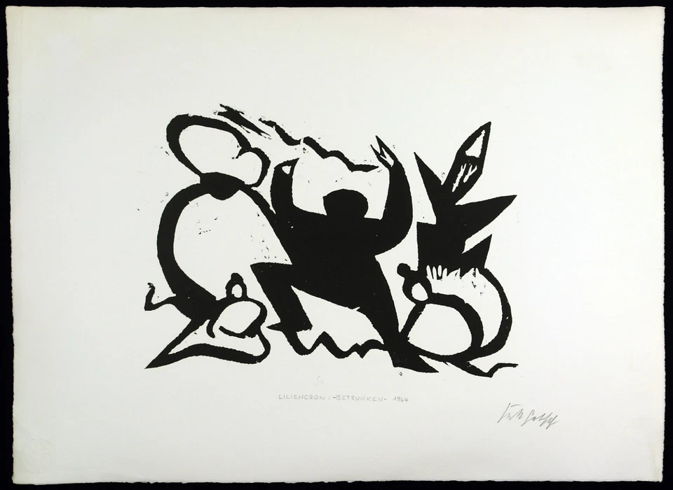 "Liliencron-Betrunken", 1964. Friedrich Karl GOTSCH (1900-1984 D) handsigniert - Bild 2 von 3