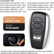 Keyless Entry Remote Key Fob Replacement for Subaru