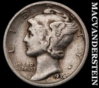 1934-D Mercury Dime- Silver- Scarce Better Date No Reserve #J4121