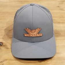 Branded Bills Townsend Hat Strap Back Gray Leather Patch Golf