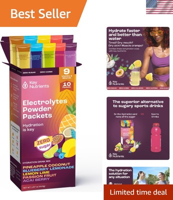 Enhance Hydration with Our Keto-Friendly Electrolyte Powder - 10 Pack Variety