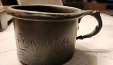 Vintage Pewter Baby Cup with Name Engraved