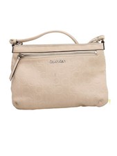 Borsa donna Calvin Klein panna grafica 100% ecopelle tracolla