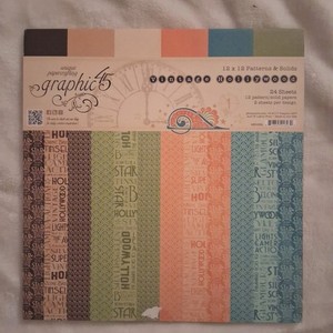 Graphic 45 *lVINTAGE HOLLYWOOD Collection 12x12 PATTERNS & SOLIDS Retired 2017 