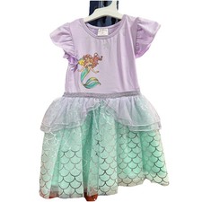NWOT Ariel The Little Mermaid Violet, Teal, Silver tulle dress size 3T