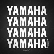 4 Stickers 10 cm BLANC Brillant tuning  moto déco kit réservoir custom