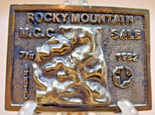 Vtg Belt Buckle Rocky Mountain MCC Sale 1982 Mennonite Relief Ltd Edition 67/100