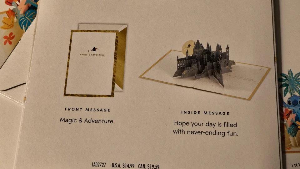 Stitch! Lote de 8 sobres de tarjetas emergentes con sello distintivo (también estampillas de I'm Inc) Foto 3 de 4