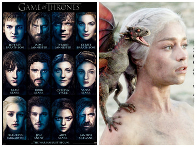 Game of Thrones 2 Individual Posters! Jon Stark Arya Danenery Dragons Fantasy 