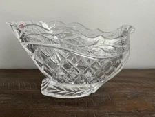 Crystal Holiday Sleigh  Marquis by Waterford 5.5"  Centerpiece Bowl NIB
