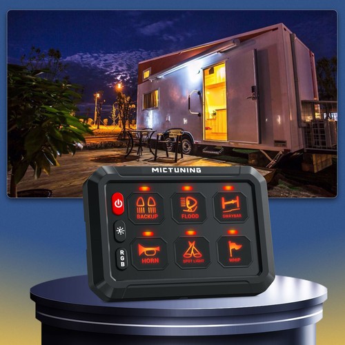 6 gang RGB Multifunction Switch Panel Relay System bluetooth Control 12/24V - Picture 12 of 24