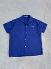 Vintage 60s Nat Nast Rayon Bowling Shirt Button up Size M 0033