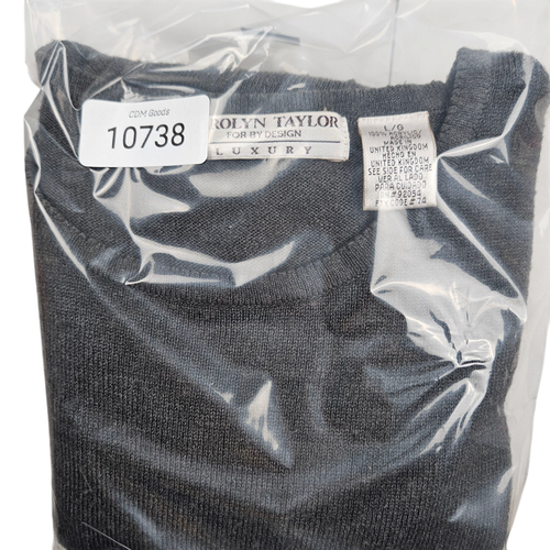 Carolyn Taylor for By Design Knit Sweater Women Large Gray Short Sleeve Pullover - Picture 6 of 6