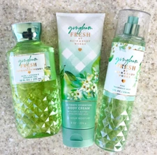3 GINGHAM FRESH Shower Gel + Body Cream + Fine Fragrance Mist SET of 3