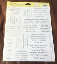 8 x 10"  My Mind's Eye Tiny Tales Vellum Stickers Quotes Sayings ~ Quotations ~
