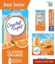 Convenient Classic Orange Drink Mix - 10 Packets per Box, 6 Boxes Total