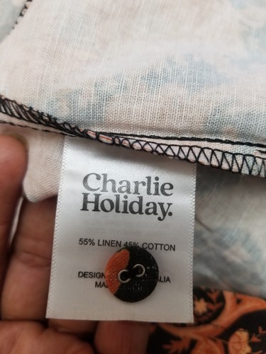 Charlie Holiday Playa Romper linen cotton SZ 6 - Picture 14 of 15