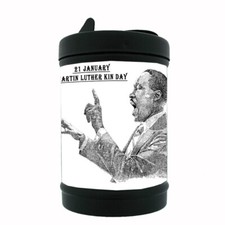 Martin Luther King Jr. D3 Black Metal Car Ashtray / Mini Trashcan