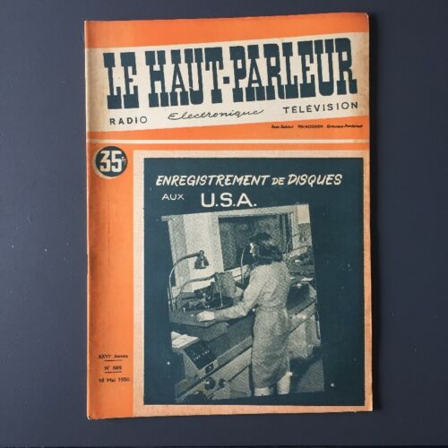 LE HAUT-PARLEUR revue Radio, Electronique, Télévision N° 869 du 18 mai 1950 - Afbeelding 1 van 1
