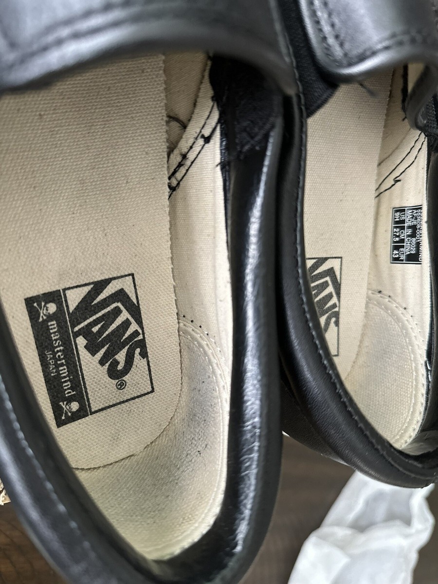 Mastermind Japan VANS Slip-on Black Skull Men Size 9.5 US | eBay