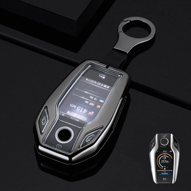 Zinc Alloy TPU Car Display Key Fob Case Cover For BMW 5 6 7 740i i8 G12 X3 X5 X6 — 第 3/4 张图片