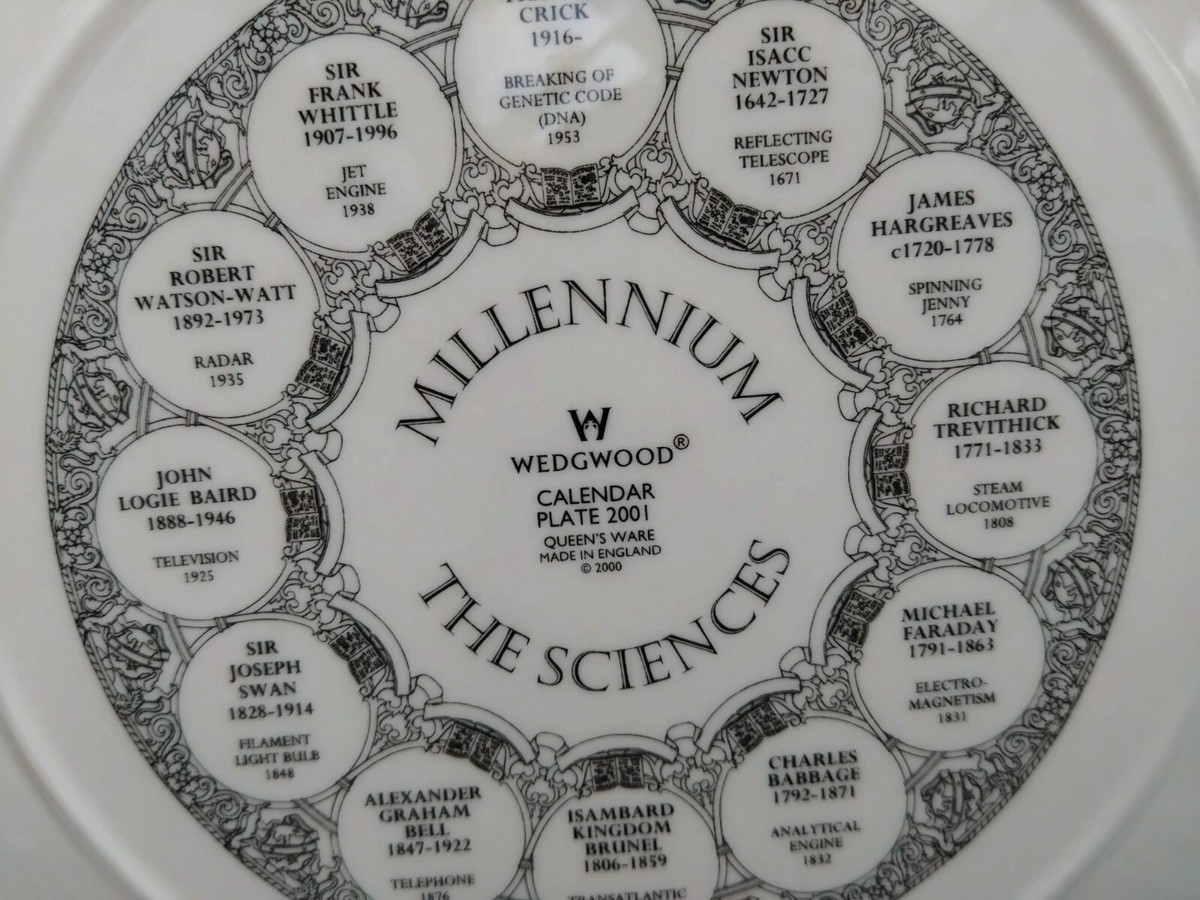 Wedgwood Calendar Plate 2001 Millennium Sciences Collectors
