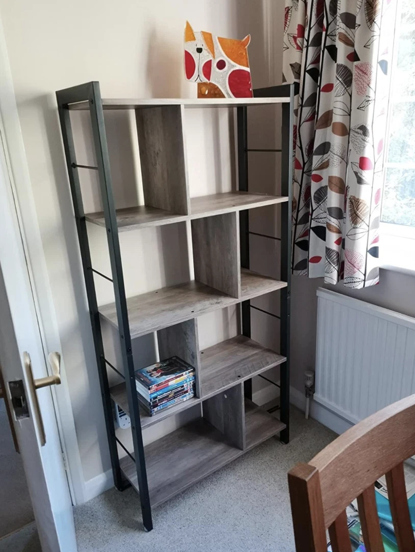 Rustic on sale grey bookcase