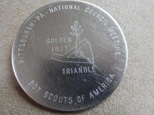 EG SCOUT BSA 1967 NATIONALRATSSITZUNG PITTSBURG PA STAHLMARKE MEDAILLON!! - Bild 3 von 3