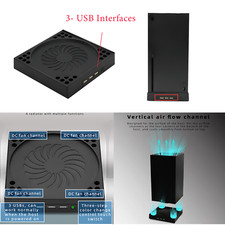 Vertical Stand Cooling Fan w/ 3-USB Interfaces for XBox Series X Game Console