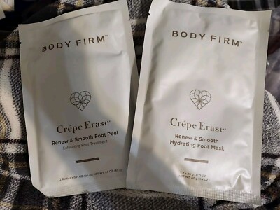 NEW Crepe Erase Renew & Smooth Foot PEEL & Hydrating Foot MASK 2 PACKS 
