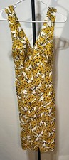 Farm Rio Women's Linen Mini Dress black Yellow Bananas XS New NWT $200.00