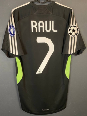 MEN'S RAUL #7 FC REAL MADRID 2007/2008 UEFA SOCCER FOOTBALL SHIRT