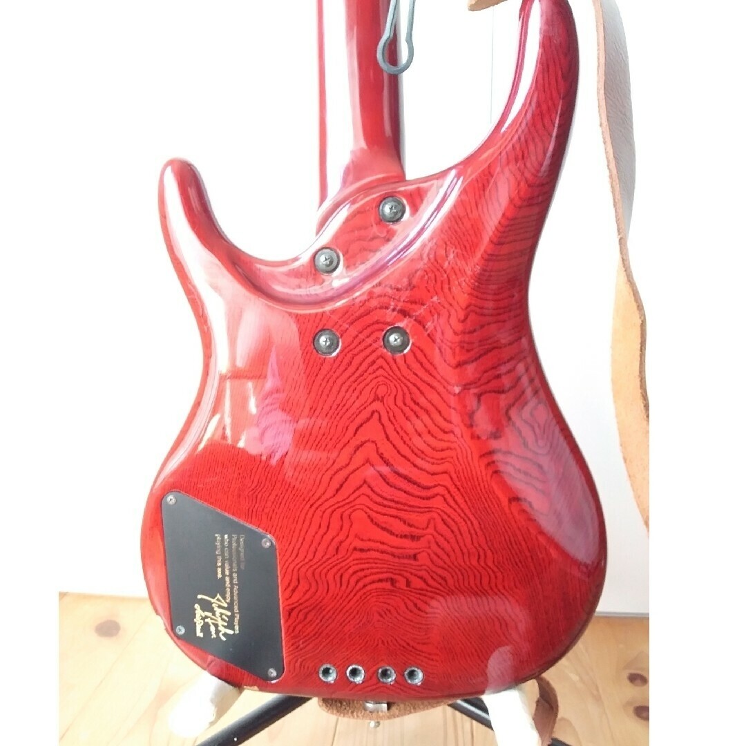 Electric Bass Guitar Aria Pro II PRB-86 Active Precede Red