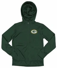 Outerstuff NFL Youth/Kids Green Bay Packers Performance Full Zip Hoodie