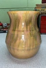 Vintage Early Hull Pottery Stoneware Vase. 40-H-7 Blended Drip Glaze