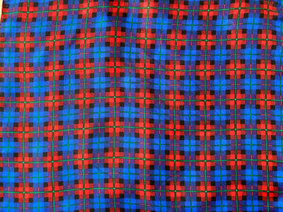 Foulard Soie Codello Vintage 48x48 Cm - Occasion En Très Bon état, Bleu Et Rouge